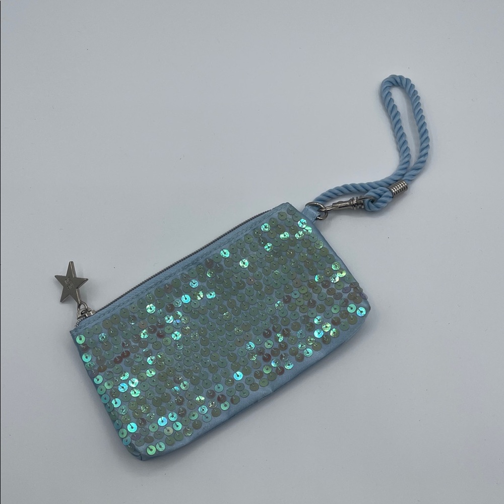 SEQUIN MINI WRISTLET WITH STAR CHARM LIGHT BLUE
